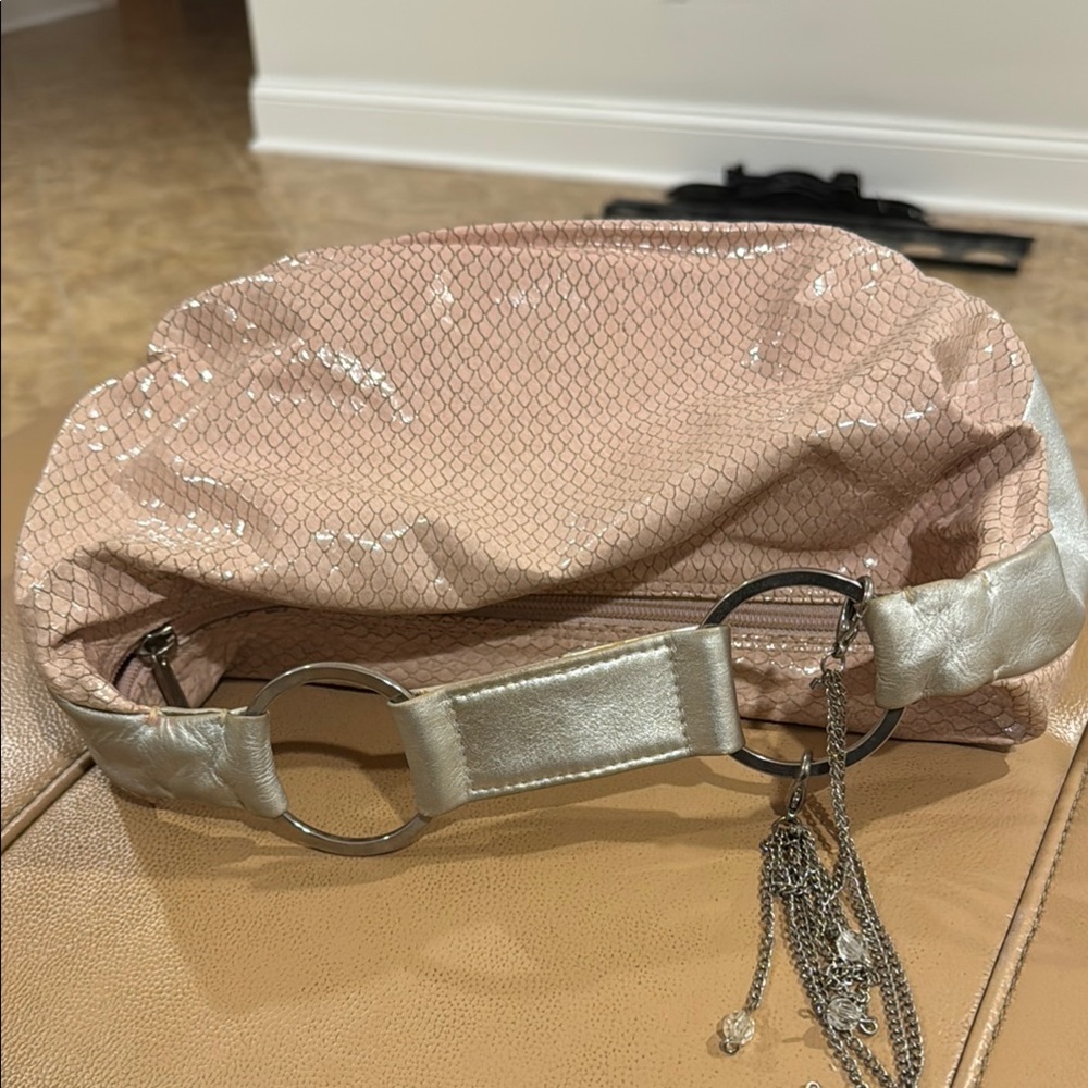 Kiki Pearl Elegant Pink and Silver Women's Bag